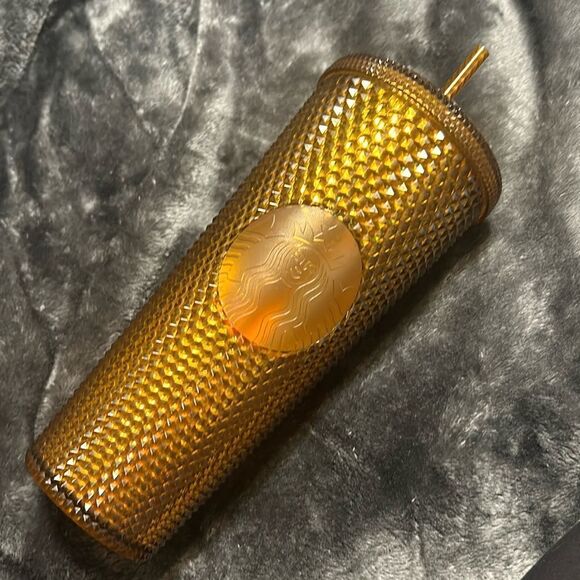 Starbucks Gold 50 Year Anniversary Limited Edition Cold Cup - Picture 1 of 4